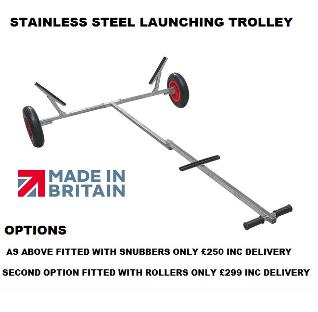 stainless boat launching trolley