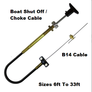 B14 boat fuel shut off choke cable