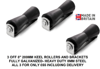 boat trailer keel rollers large