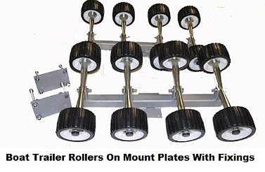 boat trailer rollers on plates u bolts