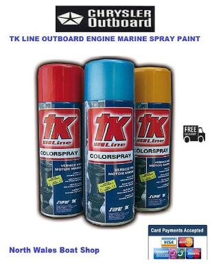 chrysler outboard engine marine spray paint white