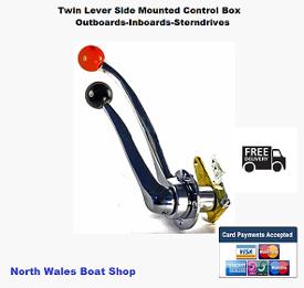 Twin Lever Stainless Steel Outboard Engine Control Box